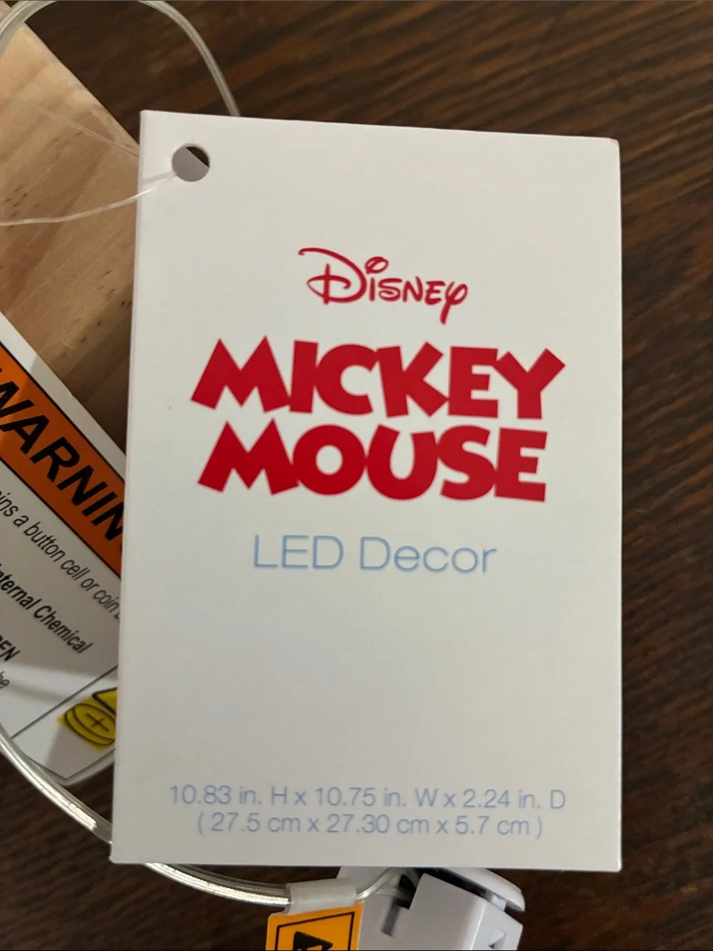 NWT- Disney- LED Light Up- RED- Mickey Mouse Head Neon Accent Light